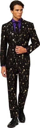 OppoSuit Men' Chritma Suit - Fancy Firework - Multicolor - Size: US 42