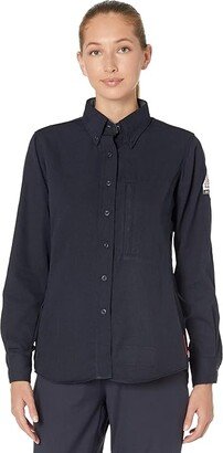 Bulwark FR iQ Series(r) Comfort Woven Lightweight Shirt (Navy) Women's Clothing