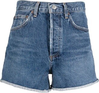 Rolled-Hem Denim Shorts