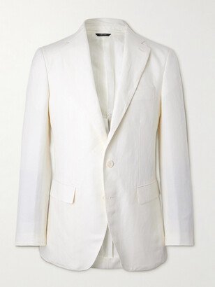 Linen and Silk-Blend Blazer