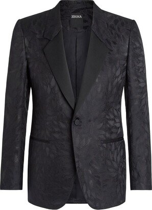 Jacquard Silk-Wool Blazer