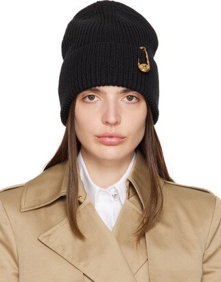 Black Safety Pin Beanie