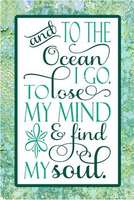 Metal Wreath Signto The Ocean I Go To Loose My Mind & Find Sole, Beach Themed Wreath Sign, Ocean Theme, Wreath Signmetal Sign
