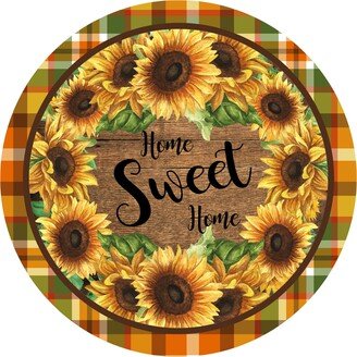 Home Sweet Sunflower Sign, Fall Decor, Autumn Magnolia, Nonni, Wreath Metal Sign
