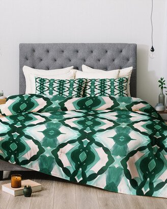 Jacqueline Maldonado Watercolor Green Comforter Set