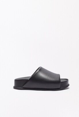 Freida Pillow Platform Slide in BLACK