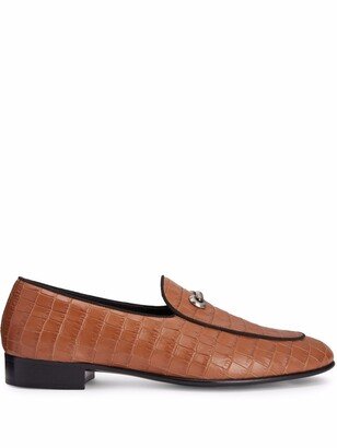 Archibald crocodile-effect loafers