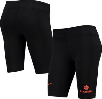 Women's Black Clemson Tigers Essential Tri-Blend Bike Shorts