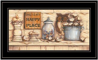 My Happy Place by Mary Ann June, Ready to hang Framed Print, Black Frame, 21