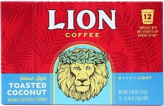 Lion Coffee Toasted Coconut Medium Roast Coffee Pods - 12ct