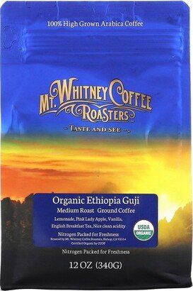 Mt. Whitney Coffee Roasters Organic Ethiopia Guji, Ground Coffee, Medium Roast, 12 oz (340 g)