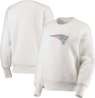 Touch Women's White New England Patriots Milestone Tracker Pullover Sweatshirt