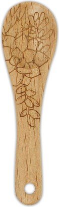 Laser Etched Beechwood Mini Spoon, Succulent Collection