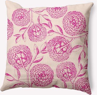 Antique Flowers Indoor/Outdoor Throw Pillow