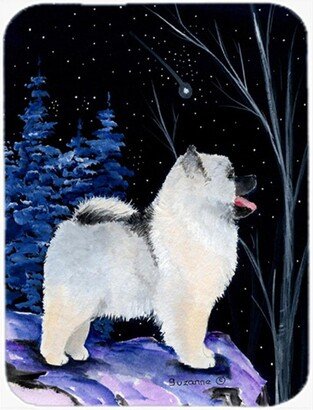 SS8380LCB Starry Night Keeshond Glass Cutting Board