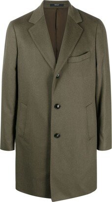 Boggi Milano Single-Breasted Cashmere Coat