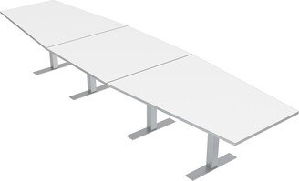 Skutchi Designs, Inc. 14 Person Hexagon Conference Room Table Metal T Bases Power Modules