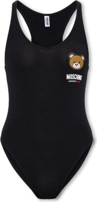 Bodysuit With Logo - Black-AC