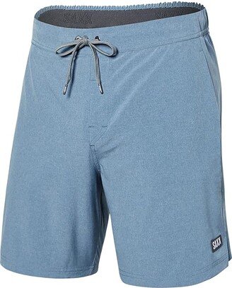 SAXX UNDERWEAR Sport 2 Life 2-N-1 7 Shorts with Sport Mesh Liner (Stone Blue Heather) Men's Shorts