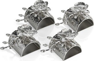 White Orchid Set of 4 Napkin Rings