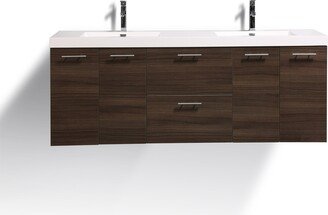 Luxury 84 inch Gray Oak bathroom vanity