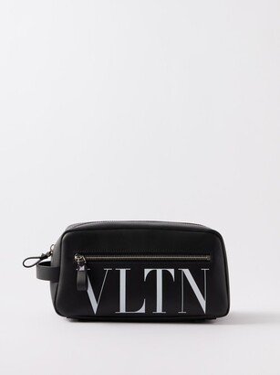 Vltn-logo Leather Washbag