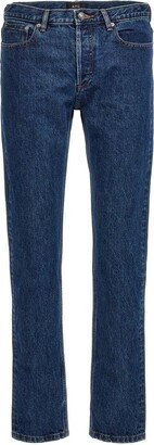 Mid-Waisted Straight-Leg Jeans