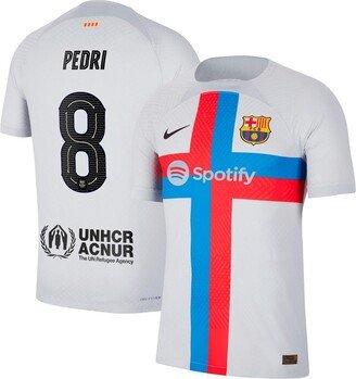 Men's Pedri Gray Barcelona 2022/23 Third Vapor Match Authentic Player Jersey