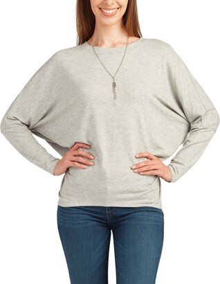 Juniors' Dolman-Sleeve Scoop-Neck Top