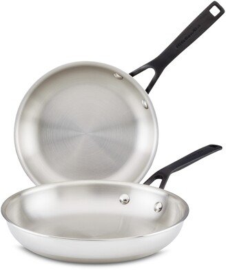 5-Ply Clad Stainless Steel 2 Piece Induction Frying Pan Set