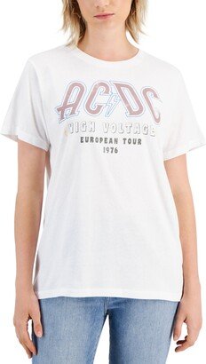 Grayson Threads Black Juniors' Acdc Cotton Short-Sleeve T-Shirt