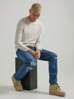 Mens Slim Straight Distressed Jeans
