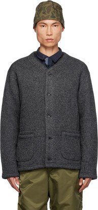 Gray Button-Up Cardigan