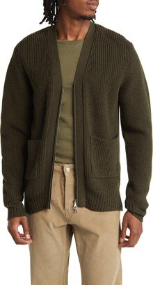 Merino Wool Zip Cardigan