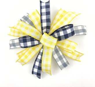 Yellow Everyday Bow For Signs Or Wreath Lantern, Decorative & Blue Year Round Mailbox