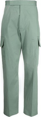 Flap-Pockets Straight-Leg Trousers