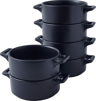 10 Oz Ceramic Ramekin - Black - 6 Pieces