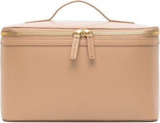 Aya Beauty leather makeup bag