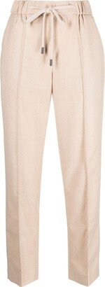 Tapered-Leg Drawstring-Waist Trousers