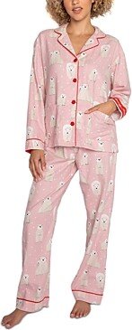 Cotton Flannel Printed Long Pajama Set