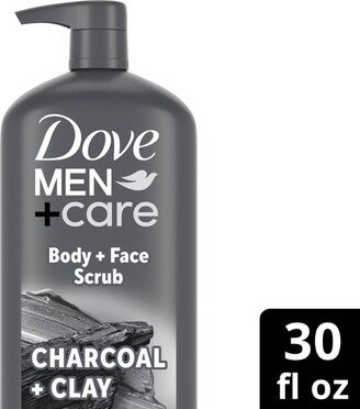 Dove Men+Care Charcoal Clay Body Wash Pump - 30 fl oz