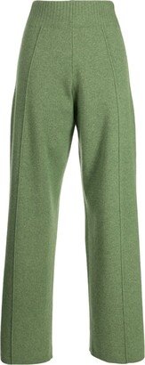 Elasticated-Waist Wool-Cashmere Blend Trousers