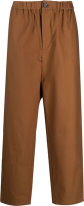 Elasticated Straight-Leg Trousers-AD