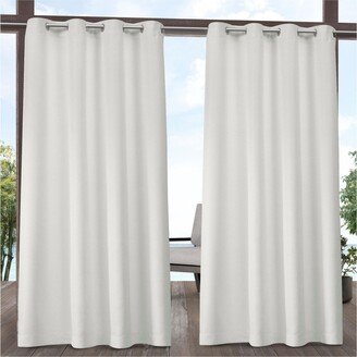 Indoor/Outdoor Solid Cabana Grommet Top Curtain Panel Pair, 54 x 96