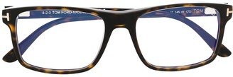 Magnetic blue-block rectangular glasses