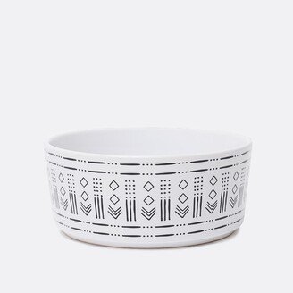 Dog MudCloth Bowls Diamond Print - Black White