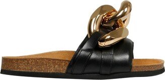 Chain-Link Slip-On Sandals-AB