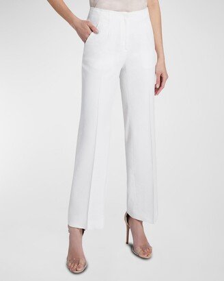 Sona Cropped Straight-Leg Linen Pants