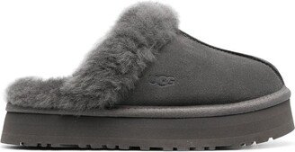 Disquette shearling platform slippers