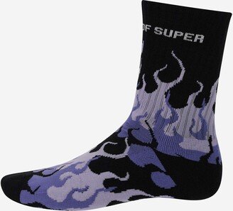 Cotton Blend Flames Socks